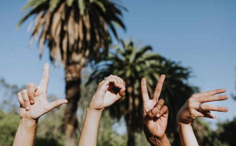 hand gestures that make up the word love