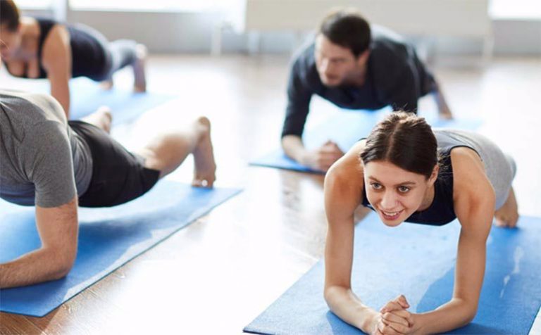people doing pilates